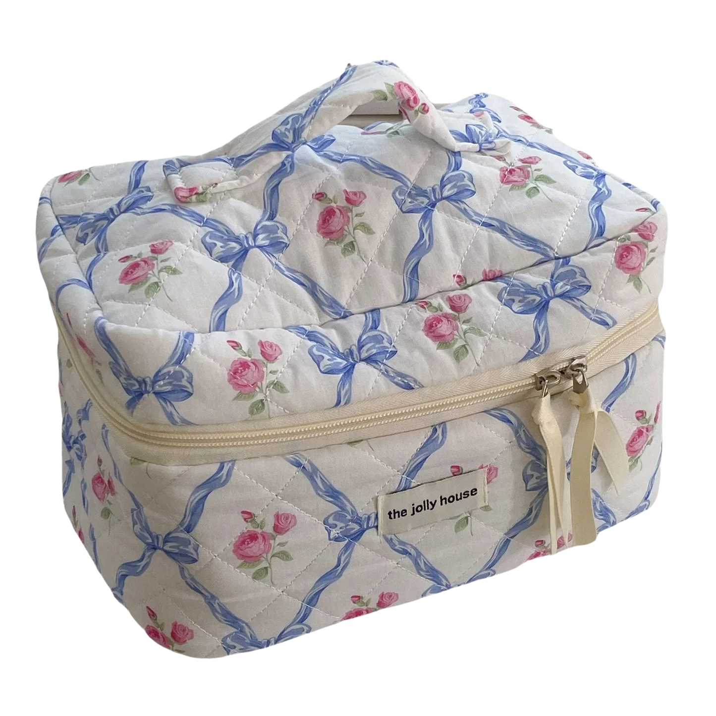 Trousse de Maquillage Fleurie en Coton