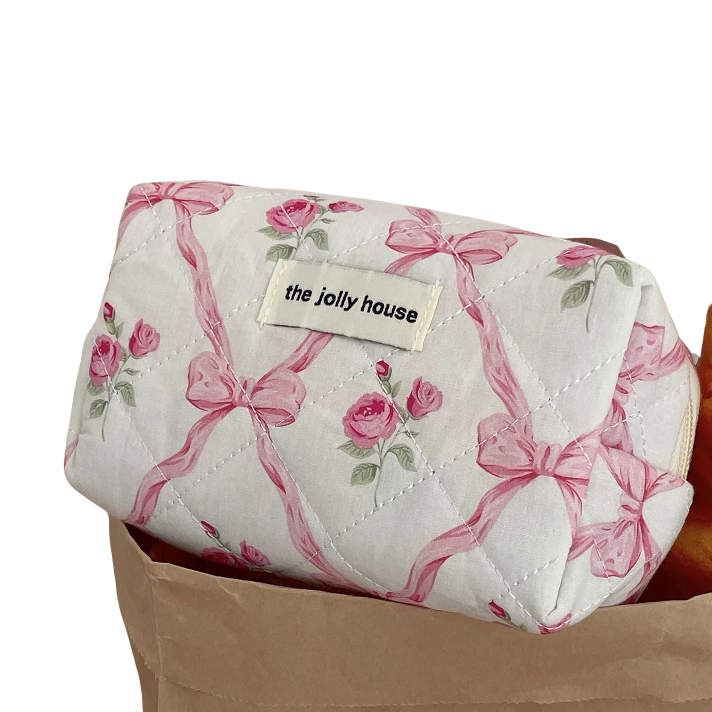 Trousse de Maquillage Fleurie en Coton
