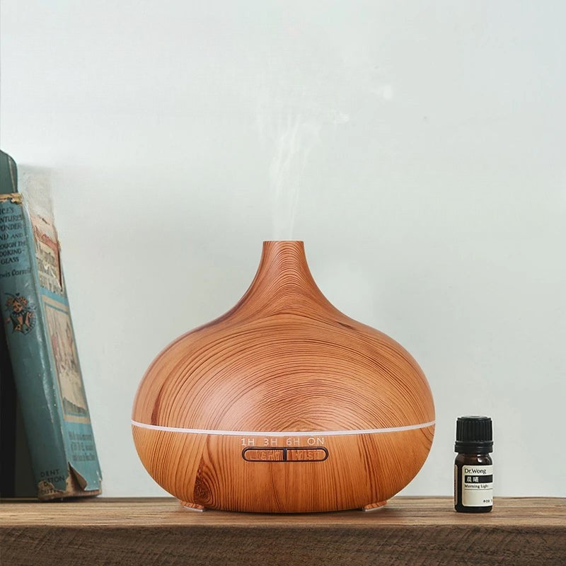 Diffuseur en Bois et Lumières Apaisantes