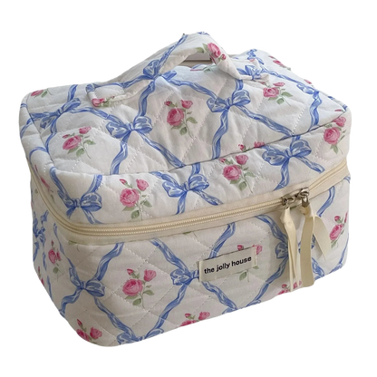 Trousse de Maquillage Fleurie en Coton