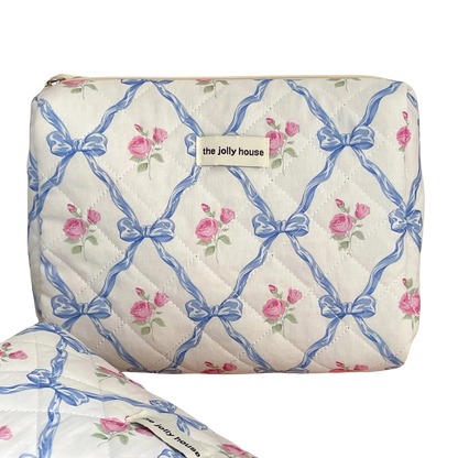 Trousse de Maquillage Fleurie en Coton