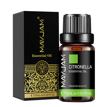 MAYJAM 10ML Lavender Lemongrass Jasmine Vanilla Eucalyptus Rose Lemon Essential Oil For Humidifier Diffuser Candle Making